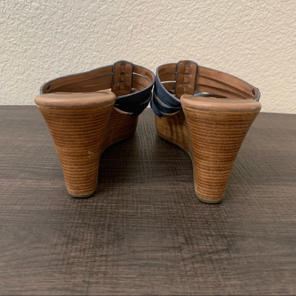 UGG blue leather wedge sandals size 7.5 - Picture 9 of 13